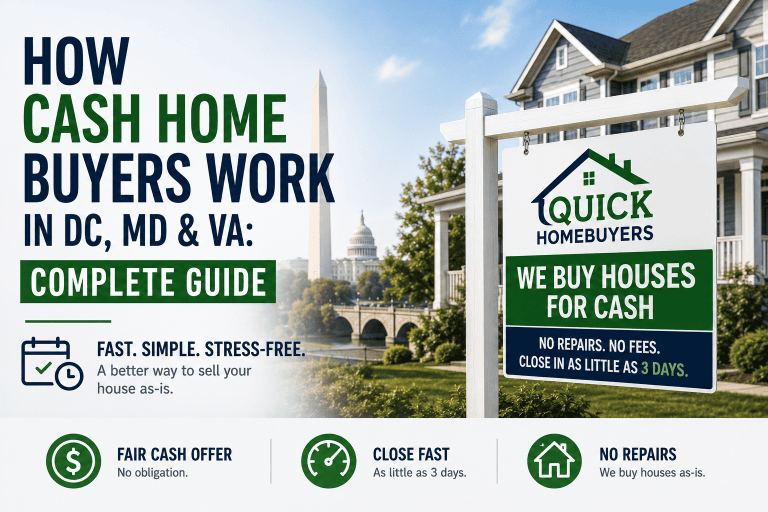 How Cash Home Buyers Work in DC, MD & VA: Complete Guide